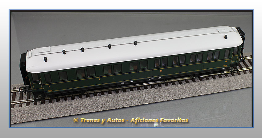 Coche pasajeros verderón Serie 301/344 ACW-37 1ª y 3ª Clase - MZA